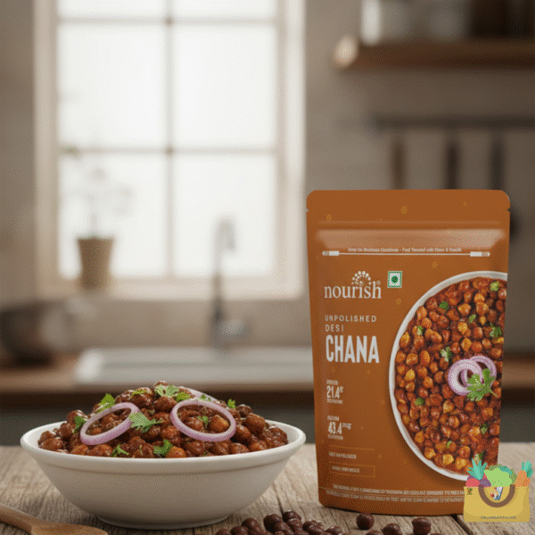 Nourish Unpolished Desi Kala/Black Chana 500g