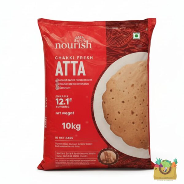 Nourish Red Chakki fresh Atta , 10kg